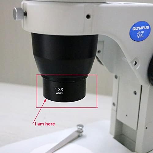 מיקרוסקופ אביזרי 0.5 איקס 1 1.5 איקס 2 מיקרוסקופ עדשה אובייקטיבית חוט 48 ממ סטריאו מיקרוסקופ עדשת מעבדה מתכלה