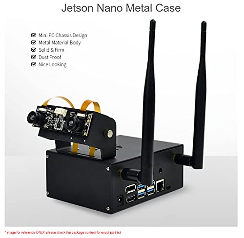 מארז מתכת עבור ערכת המפתחים של Jetson Nano שני הגרסא המקורית וגם גרסת B01 נתמכים