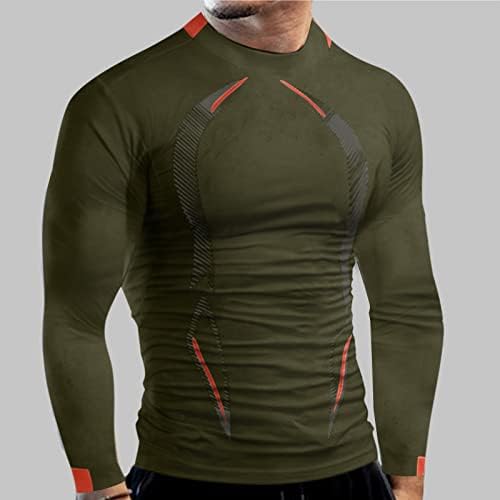 Wocachi 2022 חולצות טריקו לדחיסה לגברים, שרוול ארוך מהיר מהיר יבש גמישות גבוהה שרירים ספורט ספורט טיס חולצת אימון