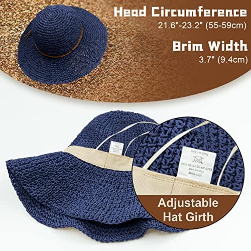 כובע שמש רחב לנשים שוליים כובע דלי קרוצ'ה כובע קיץ אש תקליטון חוף כובע Upf לנשים