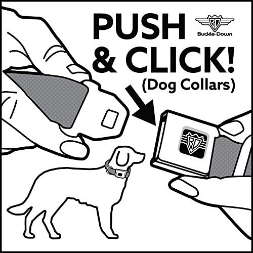 צווארון כלבי חגורת בטיחות באבזם - אדום חג המולד - 1 רחב - מתאים לצוואר 9-15 - קטן