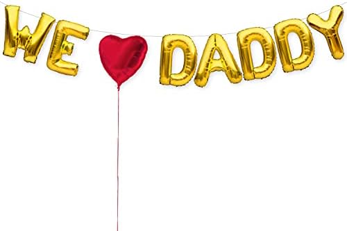 PartyForever We + Love Balloon + Daddy Balloons Banner Benner