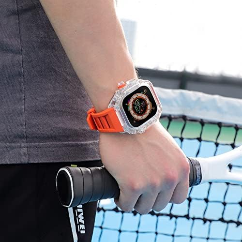 BNEGUV עבור Apple Watch Ultra 49mm Mod Kit סדרת כיסוי מגן 8 7 6 5 4 SE צמיד צמיד רצועת שעון שעון קלה מחוספסת