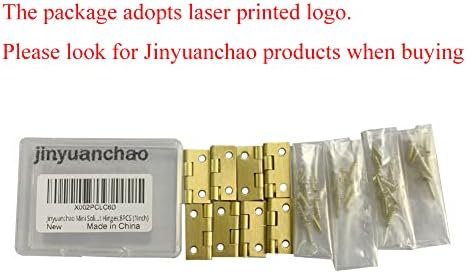 Jinyuanchao מיני פליז מוצק צירי ארון צירי ארון צירי קת תכשיטים קופסת עץ חזה, 1/1.5/2.5 אינץ ', צירי התחת, 8 יחידות