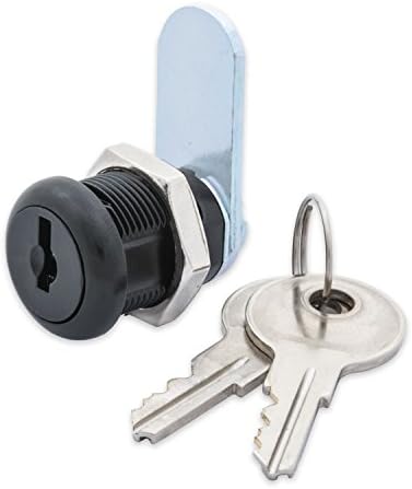 FJM Security 8500a-blk-ka Disc Cambler Cam מנעול עם צילינדר 5/8 אינץ 'וגימור שחור, מפתח כאחד