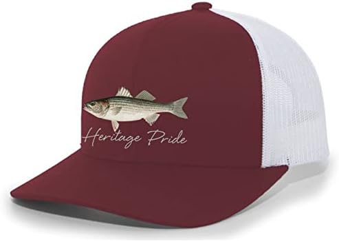 גאווה גאווה אוסף דגי מים מתוקים מפוסות בס דיג פסים גברים רקומים ברשת גב כובע בייסבול כובע בייסבול
