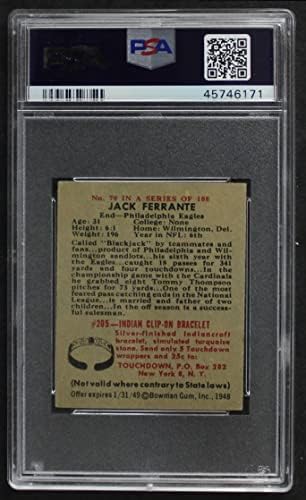 1948 באומן 70 ג'ק פרנטה פילדלפיה נשרים PSA PSA 5.00 נשרים