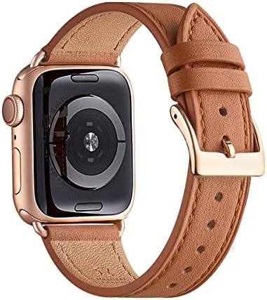 Bestig Band תואם ל- Apple Watch 42 ממ 44 ממ 45 ממ 49 ממ, רצועת החלפת עור אמיתית לסדרה 8 7 6 SE 5 4 3 2 1, ספורט ומהדורה
