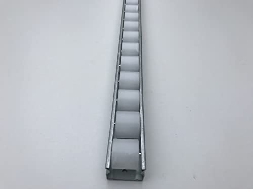 חומר SKX טיפול ברולר רולר זרימת רכבת מסוע כובד רכבת עם גלגלי פלסטיק בקוטר 28 ממ לבן