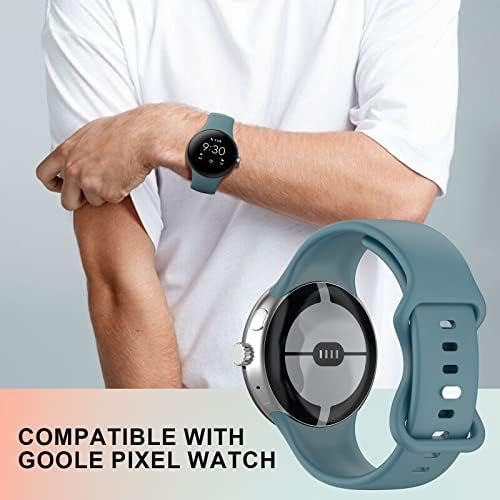 Bandkids 3 להקות חבילות תואמות ללהקת שעונים של Google Pixel עבור נשים, רצועת ספורט סיליקון לולאה רכה לנשימה עבור 2022 שעון פיקסל Google