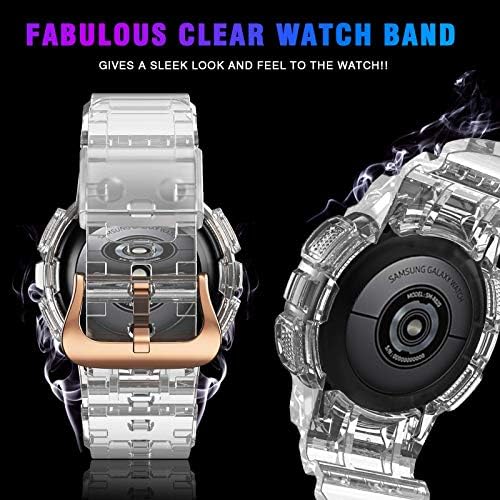 ANCOOL תואם ל- Galaxy Active 2 40 ממ להקה, להקת Watch Clear עם החלפת מארז מגן עבור Samsung Galaxy Active 2 40mm Smartwatch