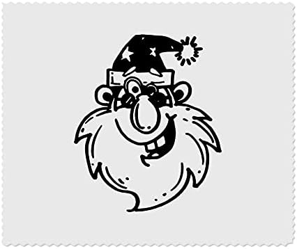 עזידה 2 X 'Happy Santa Claus Head' עדשת מיקרו -סיב/משקפיים מטליות ניקוי