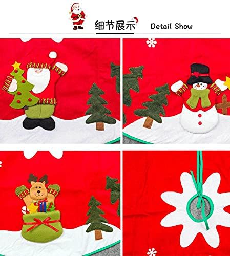 חצאיות עץ חג המולד של Huijie - קישוטי סינר עץ חג המולד של 100 סמ.