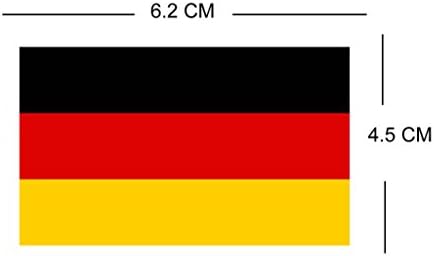 סט Tenner.London של 5 דגל גרמניה ברזל על מסך בד הדפסה מכונת אפליקציה מכונה רחיצה העברה דגל גרמני