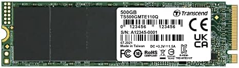 Transcend 500GB PCIE SSD M.2 NVME PCIE GEN3X4 TS500GMTE110Q