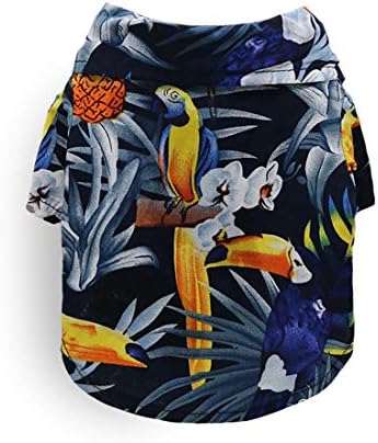 חולצת כלבים בהוואי בסגנון קוקוס דפוס עץ קוקוס חולצות כלבים אפוד שרוול קצר אפוד קיץ אפוד בגדים לחיות מחמד לחתולים וכלבים בינוניים קטנים