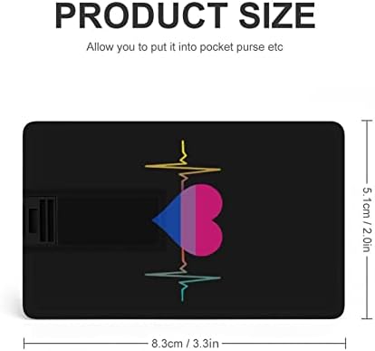 גאווה ביסקסואלית כרטיס אשראי ללב USB כונני פלאש מזיכרון בהתאמה אישית מתנות תאגידיות מפתח ומתנות לקידום מכירות 32 גרם