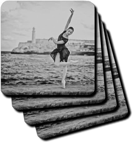 3drose CST_216163_2 Ballerina מריקודי הבלט הלאומי של קובה על החופים הרכים של Malecon