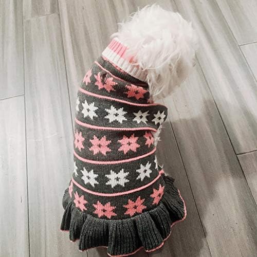 סוודר מחמד מחמד אופנה חתולי צוואר צווארון כלבים סולבר חור סרוג סתיו חורף סוודר חיות מחמד קטן חמוד חמוד