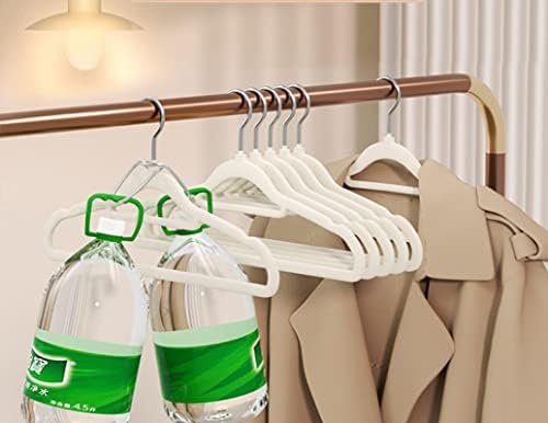 ZINPAR פלסטיק שאינו מסמן אנטי-החלקה נוהר קולב לאחסון ביתי, בגדי מארגן תומכים בבגדים תלויים קולב 42 * 21.5 * 0.5 סמ אבוקדו ירוק