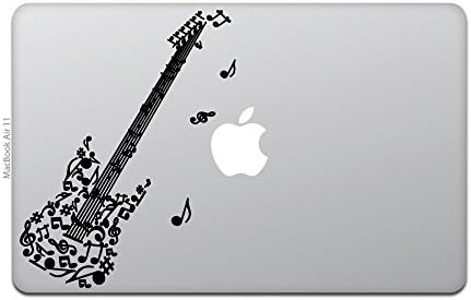 חנות חביבה MacBook Air/Pro 11/13 אינץ 'מדבקת MacBook גיטרה מוסיקה מוסיקה מוסיקה מוסיקה מוסיקה שחור M714