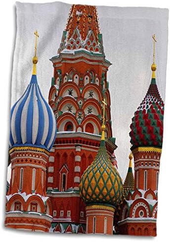 3 דרוז קתדרלת בזיליקום בכיכר האדומה במוסקבה בחורף - מגבות