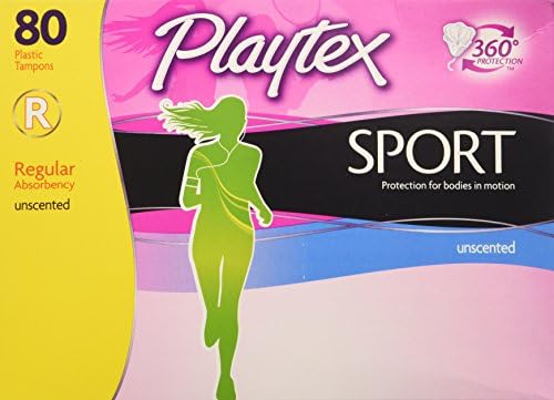 PlayTex Sport טמפונים ספיגה רגילה לא מרומזת, 80 ספירה