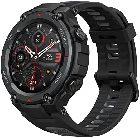 Amazfit T-Rex Pro Watch Smart Watch לגברים מחוספס חיצוני GPS Watch, חיי סוללה של 18 יום, 15 תקן צבאי מוסמך, 100+ מצבי ספורט, 10 אטם עמידים למים, שחור