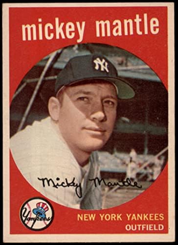 1959 Topps 10 Mickey Mantle New York Yankees VG/Ex Yankees