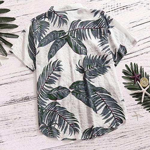 XXBR קיץ כותנה חולצות פשתן לגברים וינטג 'כפתור שרוול קצר במורד חולצת הוואי