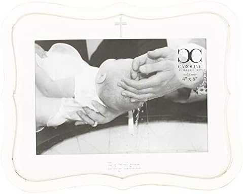 אוסף קרוליין רומאי 8.25 מסגרת טבילה לבנה, מחזיק בתצלום 4 x 6