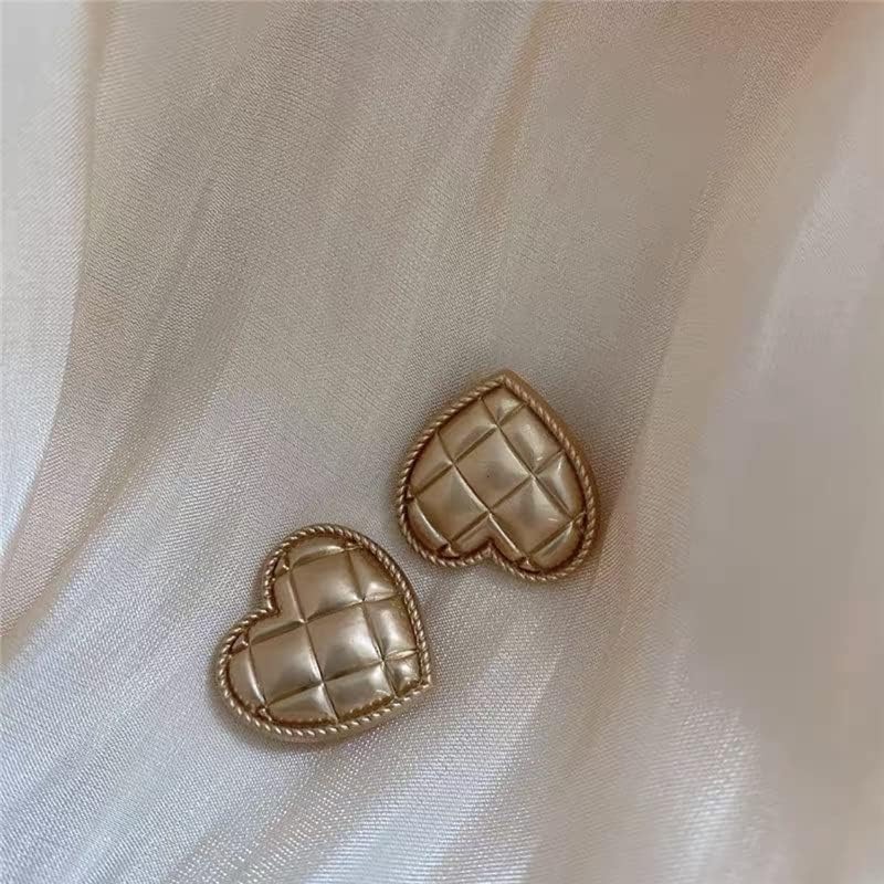 Eyhlkm 10 יחידות כפתורי לב יפהפיים לבגדים אביזרי תפירת כפתורי מתכת מוזהבים לחולצה