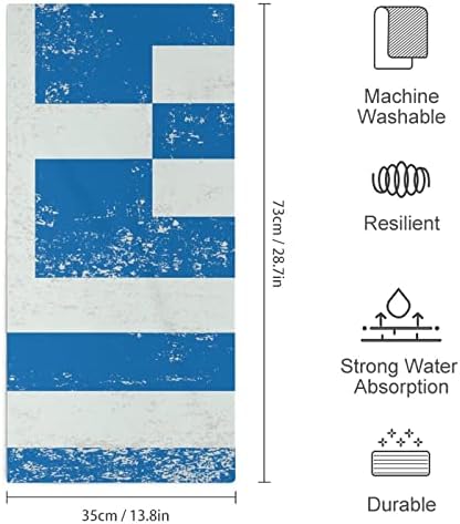 דגל יוון דגל מגבות מגבות פרימיום מגבות כביסה מטלית לשטוף למלון ספא וחדר אמבטיה