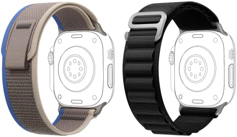Eavae Alpine Loop & Trail Loop להקות תואמות ל- Apple Watch Band Ultra עבור IWatch Series 8 7 6 5 4 3 2 1 SE גברים נשים