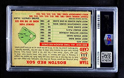 1956 Topps 111 WHT Red Sox Team Boston Red Sox PSA PSA 4.00 Red Sox
