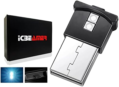 ICBEAMER USB RGB שליטה רב-צבעונית על ידי מוסיקה או 1 מגע משתנה תוסף צבע מיניאטורה/ננו LED מכונית פנים מרכזית קונסולה קונסולה תאורת מבטא הסביבה