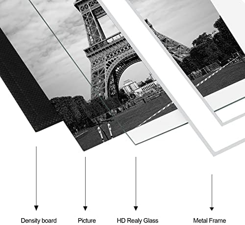 FKVAT 4x6 מסגרת תמונה של סט של 2, מסגרת צילום מתכתית מודרנית של קצה כסף לבן מודרני עם תצלום מתכת מודרני עם תצוגת זכוכית אמיתית של HD, שולחן שולחן וקולאז '.