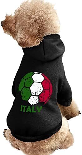 דגל איטלקי כדורגל כדורגל תלבושות חיית מחמד חליפה עם סווטשירט סרטיש של קפוצ'ון כלב חמוד לגור וחתול