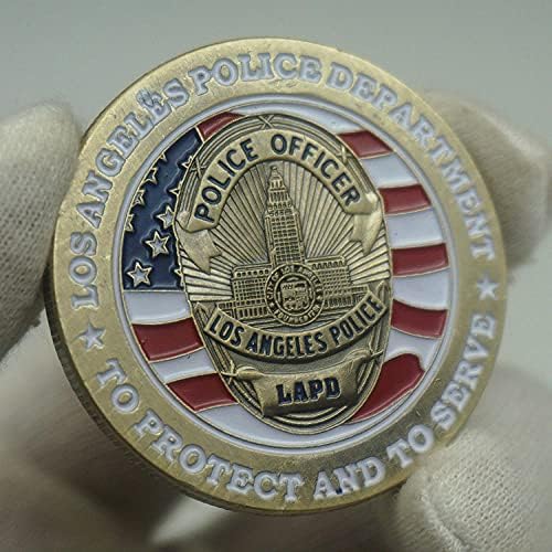 מחלקת משטרת לוס אנג'לס מזכרת מטבע מצופה זהב מטבע מתנה דפוס מתנה מטבע מטבע מטבע זיכרון מטבע