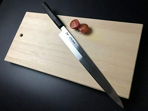 סכין יפנית Aritsugu שף ינאגי הוניאקי פלדה לבנה 300 ממ 11.81 ידית הובנה בהתאמה אישית שם