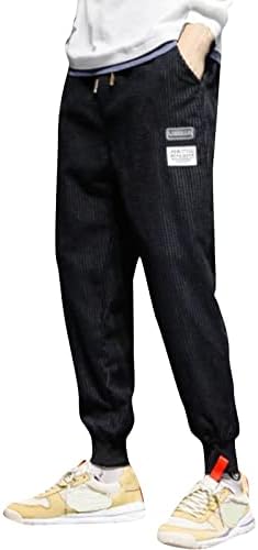 מקורה בית גברים של קומפי הרלן מכנסיים מסלול שרוול מוצק צבע שרוכים אימון מכנסיים עם כיס שמיים הרמון מכנסיים עבור