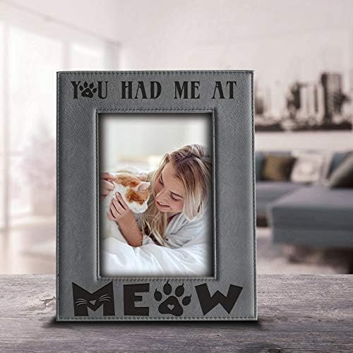 בלה בוסה- הייתה לך אותי ב- Meow- Cat Frame-Pate-Pet Frame מסגרת עור מסגרת עור