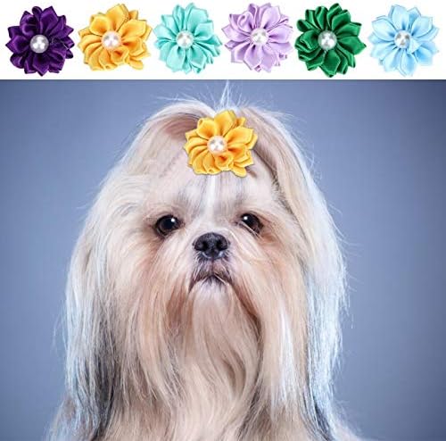 ZERODIS 30 יחידות שיער כלבים קשתות שיער לכלבים לכלבים קטנים אביזרי טיפוח אביזרי טיפוח