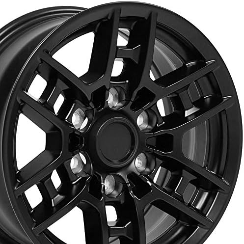 OE Wheels LLC 16 אינץ 'חישוקים מתאימים ל- TACOMA TRD TY17 SATIN BLACK 16X7 סט חישוקים