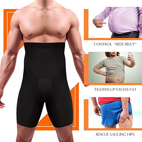 3 מחשבים גברים מעצבי בטן מוטות לבקרת המותניים מכנסיים קצרים של מכנסי דחיסת הרזיה תחתוני בוקסר תחתונים מעצב גוף חגורה