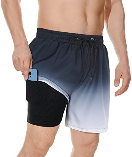 אמריקאי מגמות גברים של בגד ים לוח מכנסיים קצרים מהיר יבש גברים של בגד ים עם דחיסת אניה
