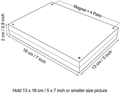 Boxalls 5x7 מסגרות תמונה אקריליות - 5 חבילות, מסגרות צילום ברורות ללא מסגרת 5x7 אינץ