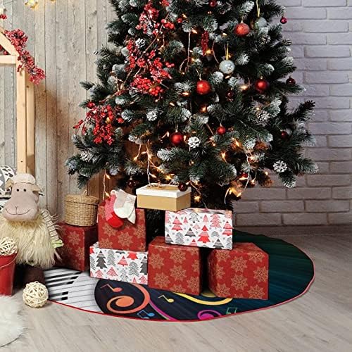 מקשי פסנתר רקע מוסיקה חצאית עץ חג מולד שמח עם עיצובים הדפס חג המולד מחצלת בית קישוט
