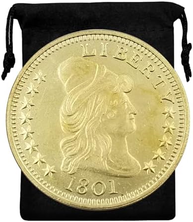 עותק קוקריט 1801 שיער זורם כסף דולר כסף חירות מורגן מטבע זהב-אוסא מטבע מזכר