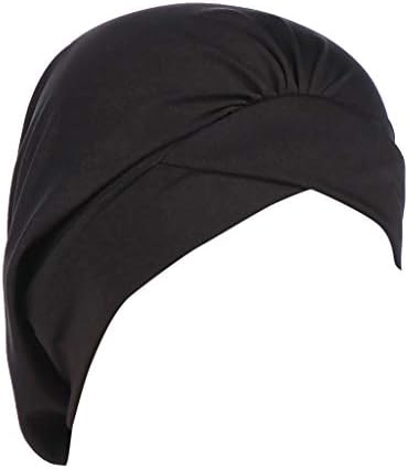 כפת כובע נשים של טוויסט קשר קפלים טורבן כיסוי ראש לנשים לעטוף טורבן בבאגי מוסלמי כפת כובעי עבור נשים